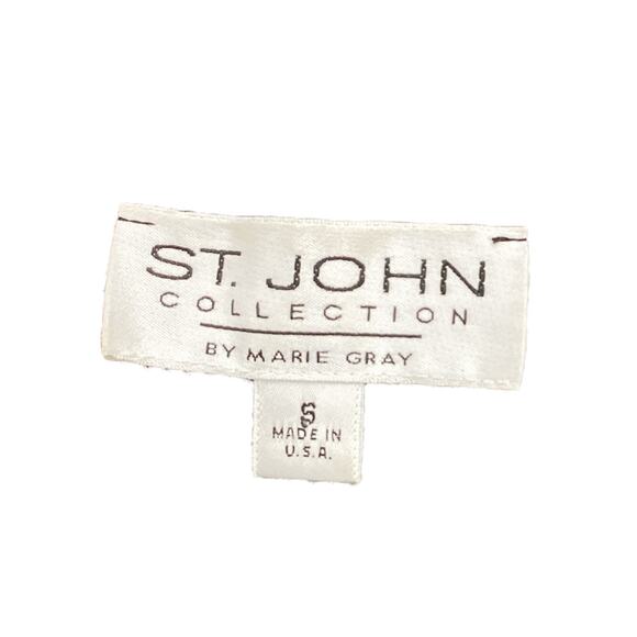 St.John Collection By Marie Gray Top Women’s SZ S Tank Top Fine Knit Brown Black - Picture 4 of 4